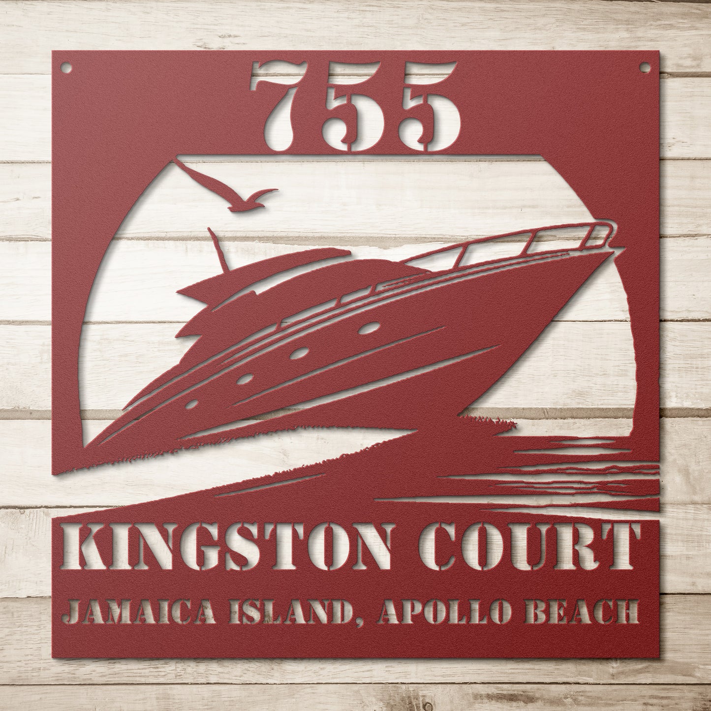 CUSTOM Boat Address Sign