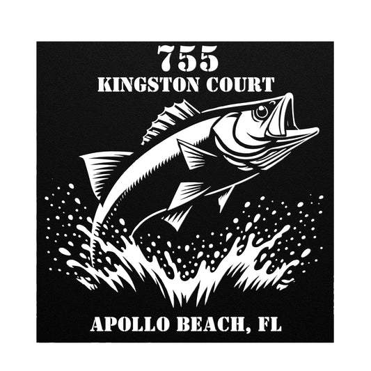 CUSTOM Fish Address Sign