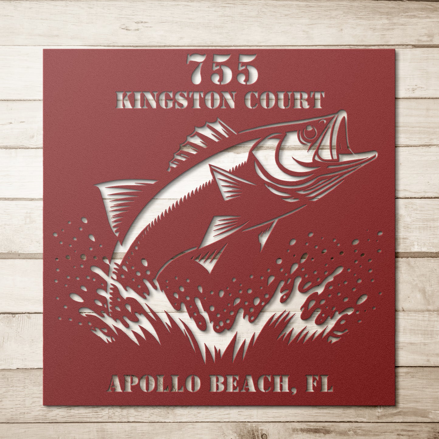 CUSTOM Fish Address Sign