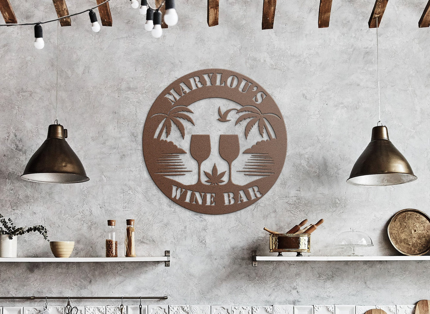 CUSTOM Wine Bar sign: FREE SHIPPING!