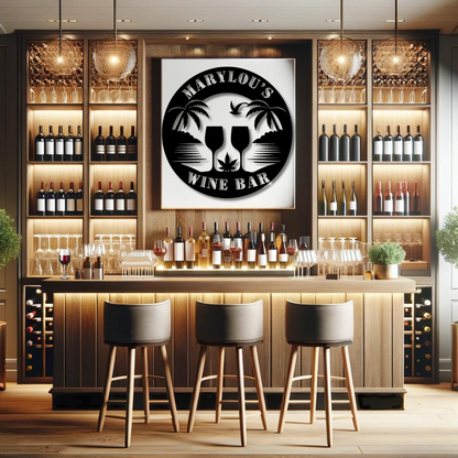 CUSTOM Wine Bar sign: FREE SHIPPING!