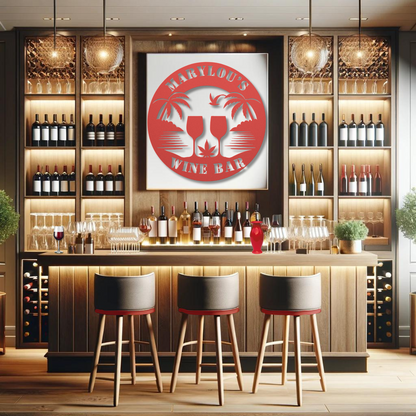 CUSTOM Wine Bar sign: FREE SHIPPING!