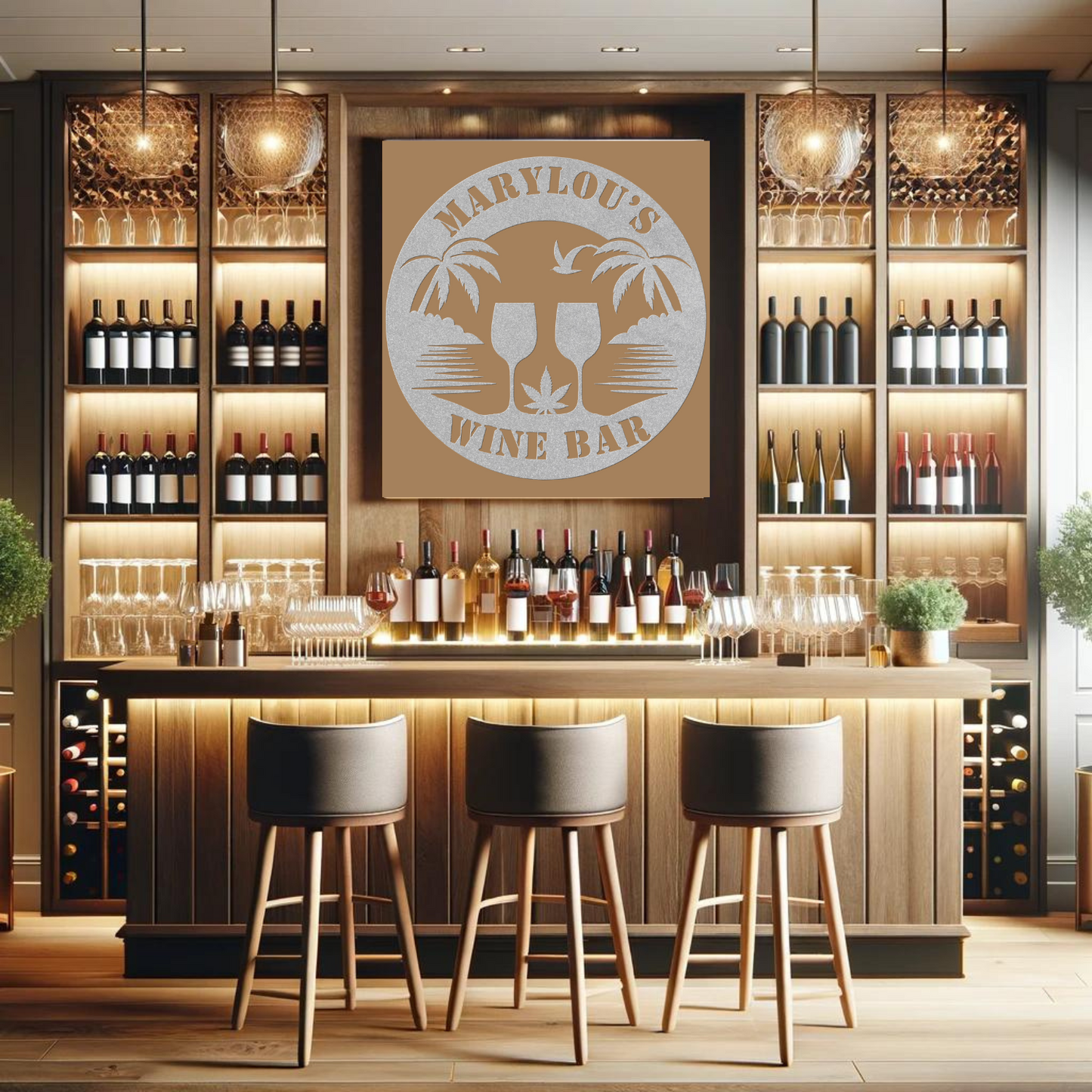 CUSTOM Wine Bar sign: FREE SHIPPING!